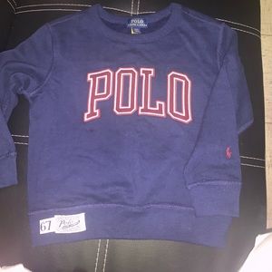 Toddler Boys Polo Sweatshirt